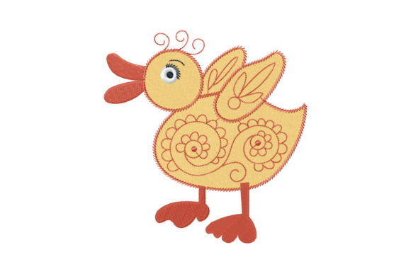 Baby Duckling with Flower Pattern