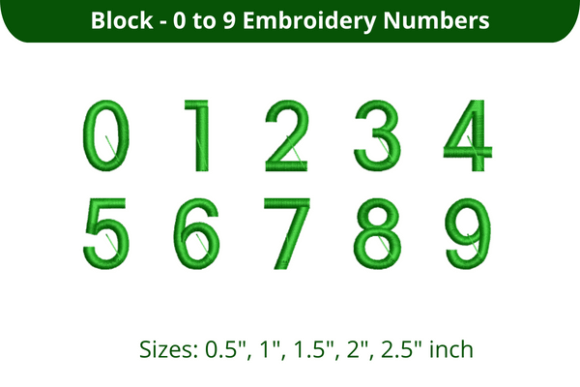 Block Font 0-9: A Warm, Versatile Embroidery Font for Meaningful Gifts