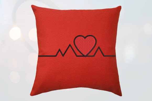 Heart ECG Embroidery Design Review