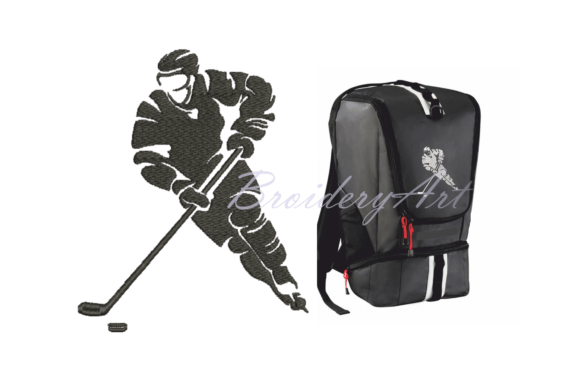 Hockey Player Embroidery Design