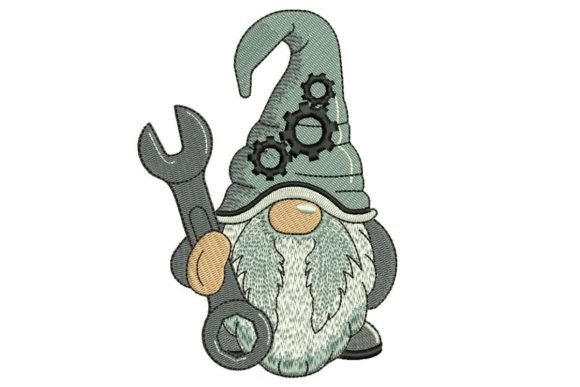 Mechanic Gnome: A Seasonal Embroidery Gem