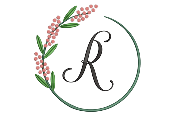 Monogram R: Elegant Floral Monogram for Small Business Branding